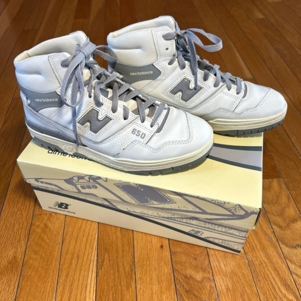 New Balance 650R x Aime Leon Dore White & Grey Mens Size 8 BB650RA1 Sneakers